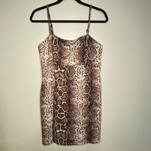 Wild fable pink snake print dress